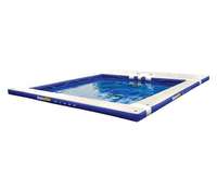 Colchonetas Inflables Piscina Portable Plate-Forme Flottante Océan Mer Natation Yacht Drop Stit Tapis De Piscine Avec Filet