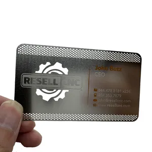 Custom high-end stainless steel metal business cards, factory wholesale price, free design of personalized metal business cards