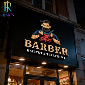 Letrero Publicitario LED para Exteriores, Letrero con Nombre de Tienda, Logotipo Comercial, Letrero Luminoso 3D con Canal Frontal Iluminado para Barbería y Salón de Belleza - Product Image 2