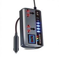 Pengisi Daya Mobil Truk 12V/24V 220V Lighter Rokok QC3.0 Pengisian Cepat Dual Port USB-A/USB-C dengan Indikator LED