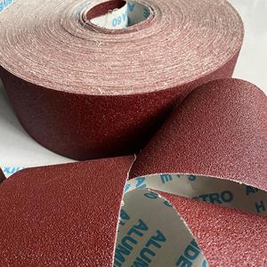 Tùy chỉnh 50m * 115mm màu đỏ nhôm Oxit Emery vải cuộn đánh bóng công cụ mài mòn cho gỗ OEM hỗ trợ - Product Image 5