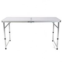 Table pliante de camping en aluminium de 6 pieds pour extérieur, plage, piscine, jardin, parc – Table pliable pratique en aluminium et plastique