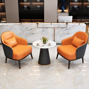 Sillón de Diseño Nórdico con Estructura Metálica, Muebles para el Hogar, Dormitorio de Hotel, Sillón de Cuero Moderno y Lujoso para Sala de Estar - Product Image 3