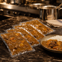 Sachet sous vide de qualité alimentaire pour sauce curry, thermoscellable à haute température, sachet rétractable pour emballage de repas préparés