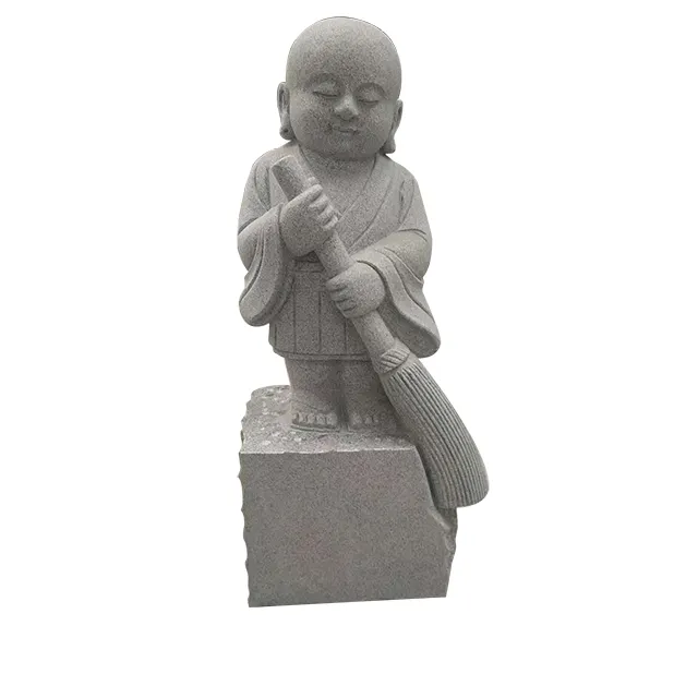 Tượng Điêu Khắc Cầm Tay Jizo Phong Cách Nhật Bản Dễ Thương Phổ Biến Tượng Phật Đá Hoa Cương