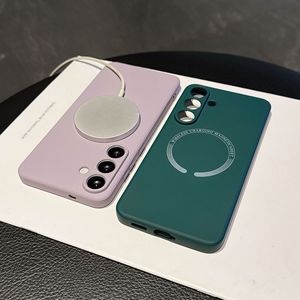 Étui de téléphone magnétique en silicone liquide avec doublure en velours à l'intérieur, adapté aux séries <span class=keywords><strong>Samsung</strong></span> S/A, <span class=keywords><strong>meilleur</strong></span> étui de téléphone - Product Image 5