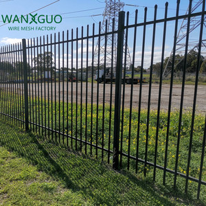 Домашний сад декоративный черный стальной металлический пикет из кованого железа 6 футов забор панели - Product Image 3