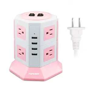 Private tooling Japan Socket Power Strip 8 Outlet with 4 USB Ports Electric Extension Smart Socket for Home Travel