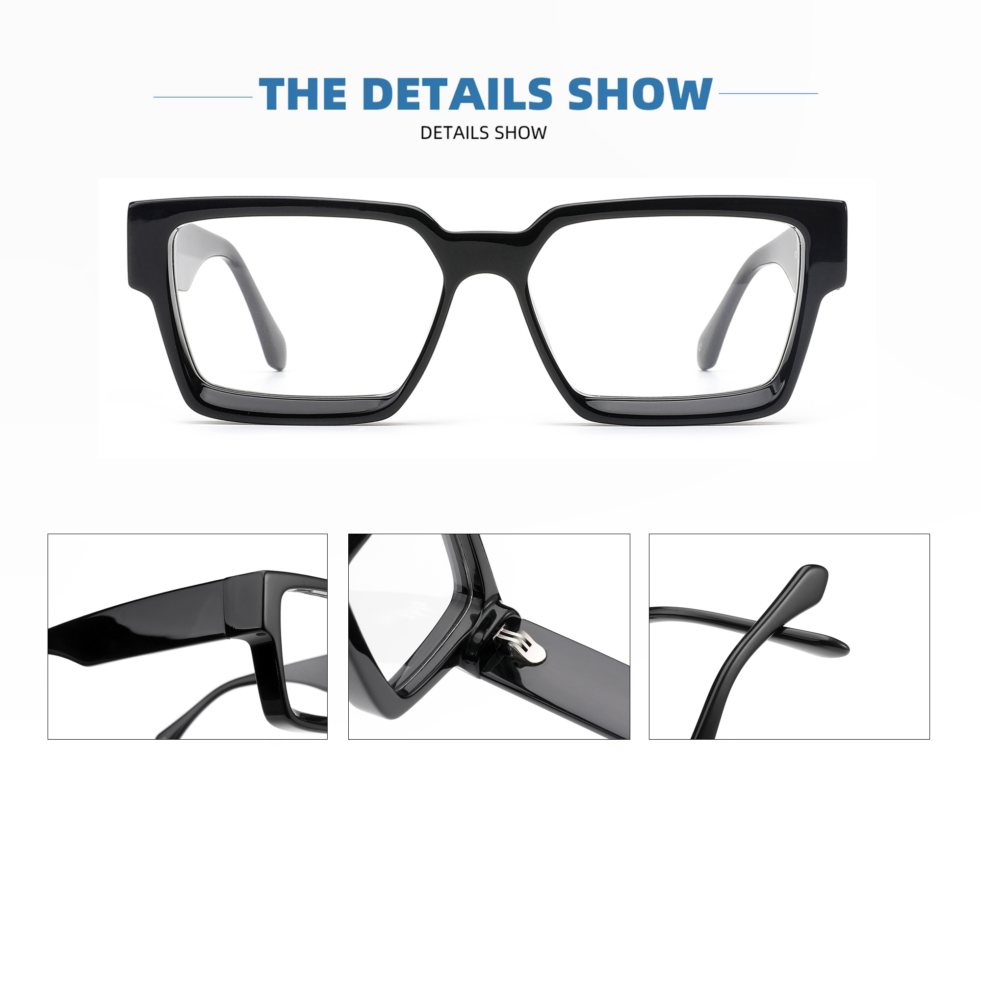 PASTL Fashion Sunglasses - Colorful Translucent Square Frame, Horn Rim Style, UV 400 Protection