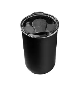 330ml classic black plastic stainless steel small cute coffee travel drink mugs
