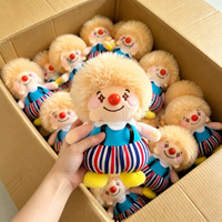 Poupée Clown en Peluche Douce de 8 Pouces – Vente en Gros Directe Usine, Personnalisation OEM/ODM, Cadeau d'Anniversaire, Fourniture en Vrac, Commande en Gros, Présentoir de Détail