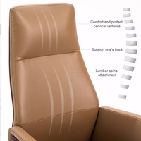 Vente en gros de meubles de bureau Guangdong Chaise de bureau de direction en cuir de luxe ergonomique et pivotante en Pu de qualité supérieure