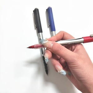 High Quality 0.5mm <b>Ballpoint</b> <b>Pen</b> with Liquid Ink Scale Plastic Roller Tip <b>Pen</b> Stationery Supplies - Product Image 5