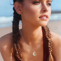 Collier personnalisé en argent sterling 925 avec pierre de lune arc-en-ciel pour chat, bijoux commémoratifs pour femmes, vente en gros