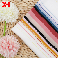 Échantillon gratuit design personnalisé rayé hawaii tissu tropical 100% rayonne tissu imprimé pour robe d'été