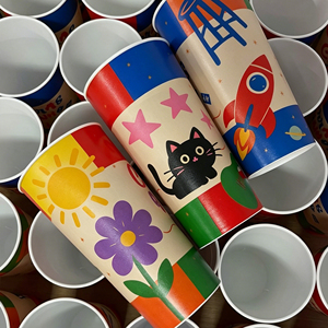Gobelets en plastique personnalisables avec impression graphique, réutilisables, pour festivals, événements, 32 oz, en plastique moulé, Vaso Plastico Inmold - Product Image 1