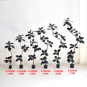 DKB Factory Wholesale Outdoor Artificial Green Plant High Quality Simulation Indoor Outdoor Artificial Rubber Plant <b>Tree</b> - Product Image 2