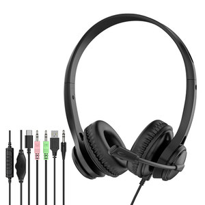 Casque téléphonique filaire étanche <span class=keywords><strong>USB</strong></span> Type <span class=keywords><strong>C</strong></span> 3,5 mm pour centre d'appels avec micro et <span class=keywords><strong>écouteurs</strong></span>, livraison rapide, logo personnalisé - Product Image 1