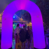 Arche lumineuse gonflable à changement de couleur, réutilisable, étanche, pour entrée, mariages, événements, fêtes, décorations de ballons – Vente directe usine