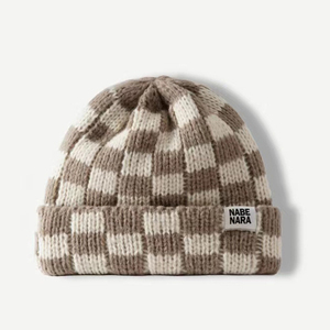 Sewingman 23sm9027 Cuff Beanies hat mùa đông tùy chỉnh kiểm tra đan mục dày dành cho người lớn unisex một kích thước phù hợp với tất cả, một kích thước phù hợp với tất cả 5 pcs - Product Image 5