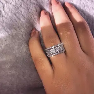 Обручальное кольцо ручной работы вечность обещание 925 стерлингового серебра фианит обручальное кольцо кольца для женщин мужчин и женщин ювелирные изделия для вечеринки
