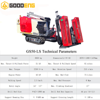 Machine de forage portable Goodeng GS50-LS, petite foreuse directionnelle horizontale de 5 tonnes pour l'installation de câbles de télécommunications
