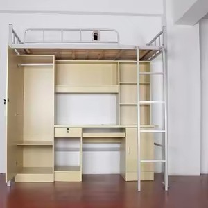 Stable <strong>Small</strong> Space Hostel Student <strong>Beds</strong> Metal King <strong>Single</strong> Size Metal Bunk <strong>Bed</strong> - Product Image 1