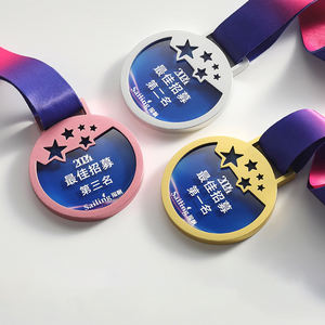 Médailles en alliage de zinc durables personnalisées en usine avec rubans Médailles de qualité supérieure, logos personnalisés Artisanat en émail 3D - Product Image 6