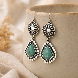 Orecchini Pendenti Boho a Goccia con Margherite, Gioielli Vintage da Sposa per Donne - Product Image 6
