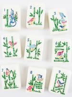Tuiles de Mahjong en Cristal Moderne, Design Feuilles de Ginkgo Rouges, Durables et Écologiques, Expédition Directe en Stock pour le Commerce Extérieur – Mahjong Américain