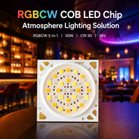 Module LED COB IR 50W 1917 RGBCW, blanc réglable 2700K-6000K, IRC 90, garantie 3 ans, pour magasins commerciaux de luxe et effets scéniques