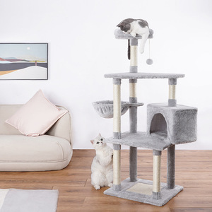Arranhador sustentável personalizado de árvore de gato torre de sisal com desenho de cacto para gatos