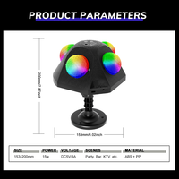 Prix de gros, nouveau design, lumière laser magique RGB rotative à 360 degrés, 15W 5V, pour DJ, bar, KTV, fête, scène