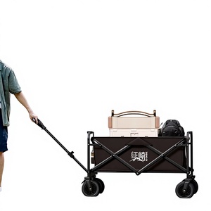 E-Commerce Portable Folding Camping Wagon 150KG Capacity Lightweight <b>Foldable</b> Utility Cart with <b>Table</b> Compatibility for <b>Picnic</b> - Product Image 3
