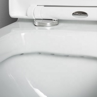 Inodoro de Cerámica de Alta Calidad para Hotel, Diseño Moderno Cuadrado de Una Pieza, con Doble Descarga, Sanitario para Baño