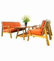Design Holz Leinen Einzels ofa Möbel Set Couch Wohnzimmer Sofa