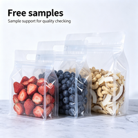 Op maat gemaakte kleurrijke, voedselveilige PE-zakken met achtzijdige verzegeling en ritssluiting, lage minimale bestelhoeveelheid, voor snacks, gedroogd voedsel, fruit en noten