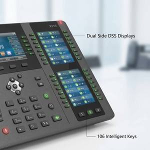 Téléphone IP d'entreprise X210 avec écran triple couleur, 20 lignes SIP, 106 touches DSS, <span class=keywords><strong>Bluetooth</strong></span>, réception vidéo 1080P, Gigabit PoE, téléphone VoIP - Product Image 6