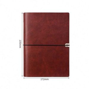 Cuaderno de Cuero Retro A5 Personalizado, Diario de Viaje Grueso con Correa Elástica para Oficina, Regalos y Promociones - Product Image 4