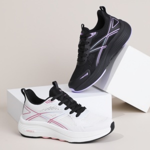 Chaussures de course pour femmes de haute qualité, zéro dénivelé, respirantes, pour le printemps et l'été, baskets souples antidérapantes à plateforme, nouvelle mode sportive - Product Image 3