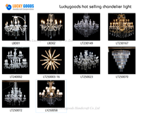 Luckygoods LDJ812 Lustre en acrylique perlé pour décoration de mariage, Lumière suspendue à effet cristal à plusieurs niveaux pour toile de fond de cérémonie