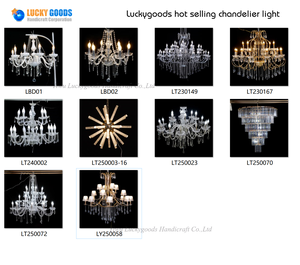 Luckygoods LDJ812 Lampadario in Acrilico con Perline, Decorazione per Matrimoni, Luce a Effetto Cristallo a Più Livelli per Sfondo Cerimonia - Product Image 6