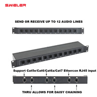 Convertisseur de signal audio AES équilibré Ethercon RJ45 vers XLR pour éclairage de scène DJ, distributeur audio XLR 12 canaux