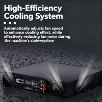 Amplificateur de puissance HD-14A 2 canaux classe AB 2*1400W 8ohm en pont 5600W toroïdal haute fidélité pour scène, sonorisation et DJ