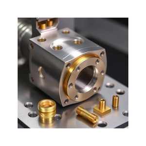 ชิ้นส่วนเครื่องจักร CNC เครื่องกลึงโลหะทองเหลืองแบบพรีเมี่ยมสร้างต้นแบบอย่างรวดเร็วพร้อมพื้นผิวขัดเงาที่แข็งแรงทนทานชิ้นส่วนเครื่องจักร - Product Image 1