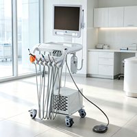 Chariot de traitement dentaire mobile portable avec scanner et unité de turbine pour cliniques dentaires et vétérinaires