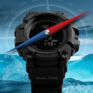 skmei 1358 waterproof pedometer digital watch high quality thermometer mens compass wrist watches made in china