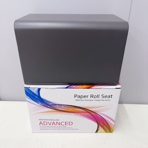 Portarrollos de Papel Higiénico Rectangular de Acero Inoxidable Gris Oscuro, Autoadhesivo, para Baño - Product Image 1