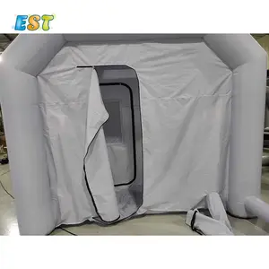 Inflatable Work Tent Grey Airtight Inflatable Air Tent Blow Up Spray Booth  Car Painting