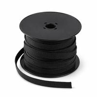 Tubo trenzado expandible de PET negro para protección de cables